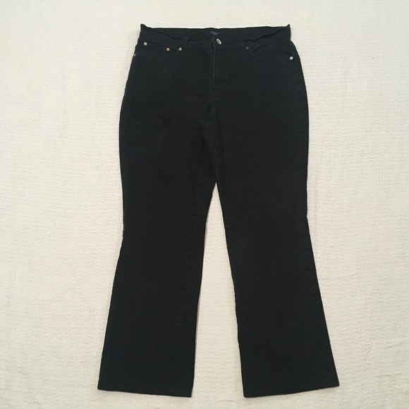 Chaps Denim - CHAPS Petite Black Bootcut Jeans Women's Size 12P Cotton Stretch‎ Denim